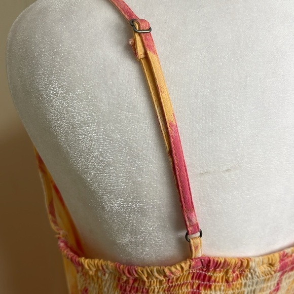 Sincerely Jules Womens Tie Dye Orange/Pink Spaghetti Strap Sundress Size Medium - Picture 9 of 14